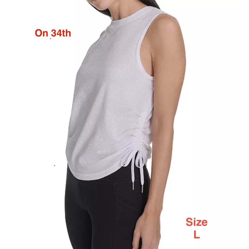 ❌❌Sold❌❌On 34th Women's White Muscle Tee